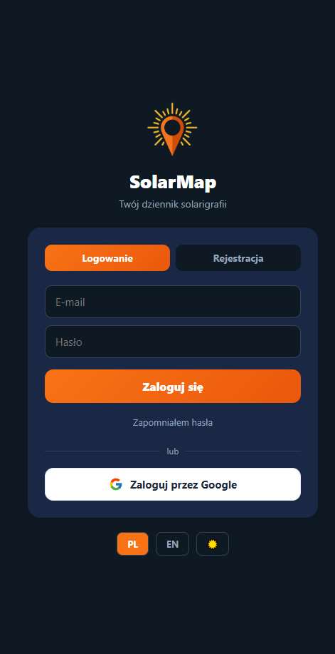 SolarMap screen 1